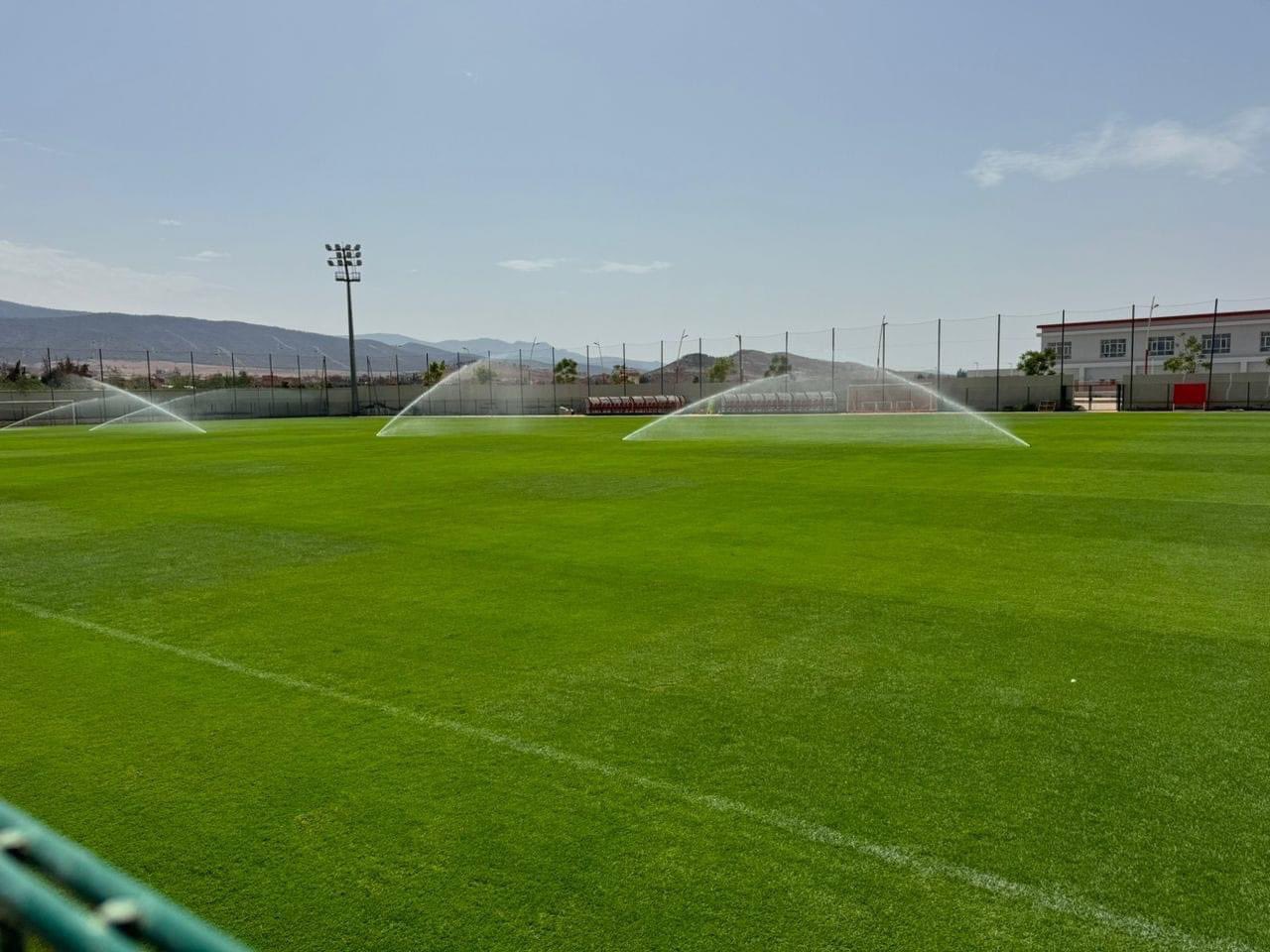 New field getting watered